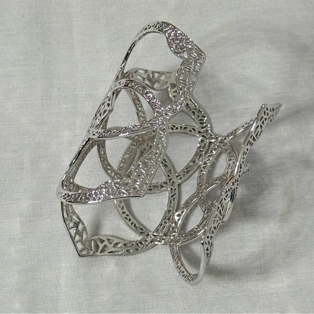 Kendra Scott Silver Intricate Cuff Bracelet - Picture 3 of 6